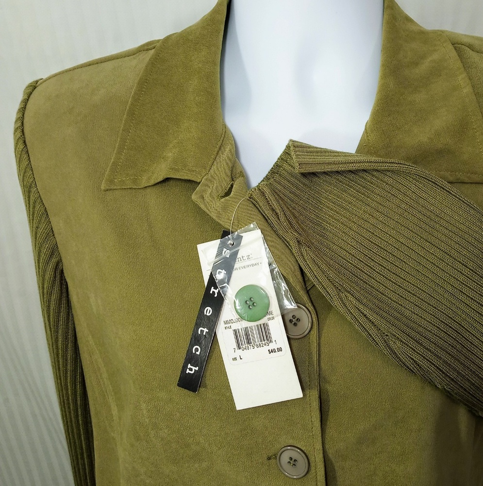 NWT~ELEMENTZ~LIME~FALL OUTTER-WEAR~SOFT-BRUSH~LARG